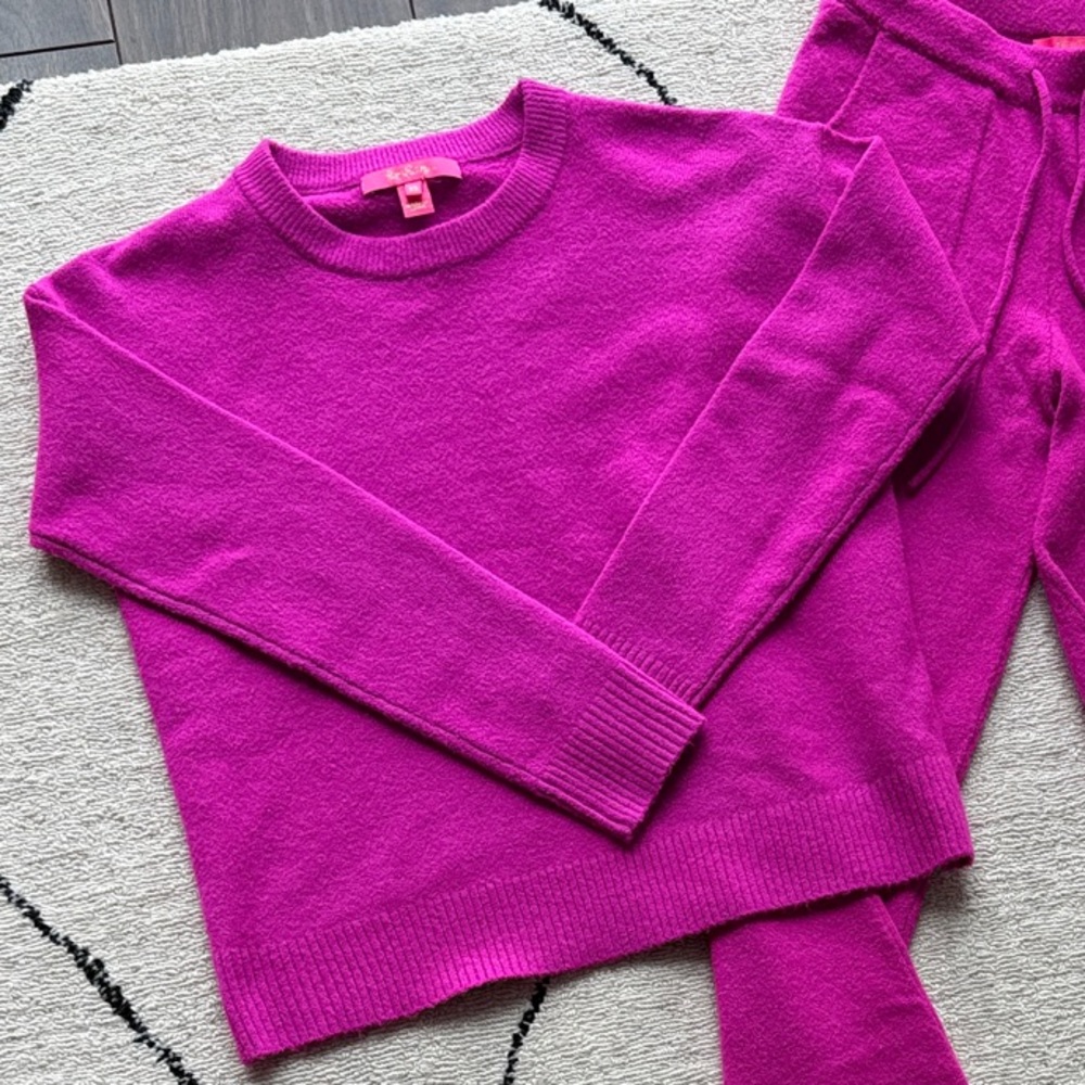 Lilly Pulitzer Bellista purple pink Fuchsia Knit Sweater